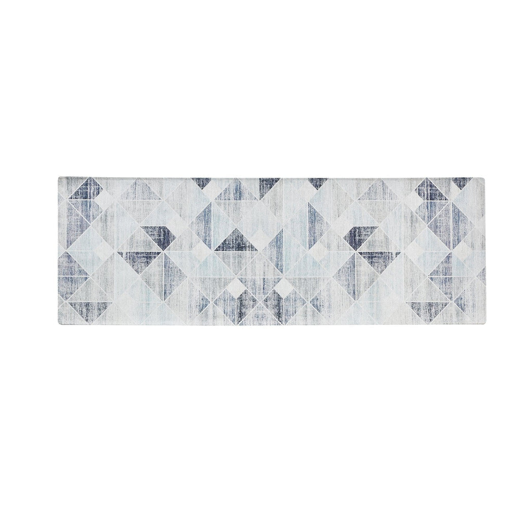greatbayhome Rugs 28" x 84" / Grey Modern Geometric Washable Accent Runner 2'4" x 7' | Cordoba Collection by Great Bay Home Modern Geometric Washable Accent Runner 2'4" x 7' | Cordoba Collection by Great Bay Home