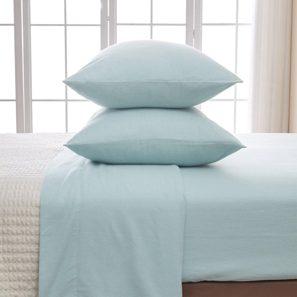 greatbayhome Sheets California King / Light Blue 4-Piece Cotton Solid Flannel Sheet - Nordic Collection 100% Turkish Cotton Flannel Sheets | Nordic Collection by Great Bay Home
