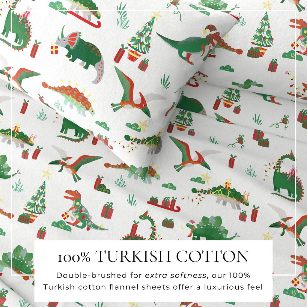 greatbayhome Sheets 4-Piece Turkish Cotton Christmas Flannel Sheet - Whittaker Collection 4-Piece Turkish Cotton Christmas Flannel Sheet | Whittaker Collection by Great Bay Home