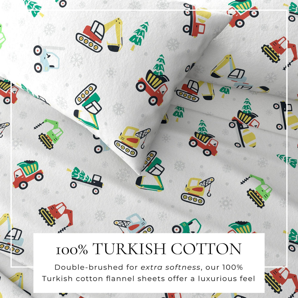 greatbayhome Sheets 4-Piece Turkish Cotton Christmas Flannel Sheet - Whittaker Collection 4-Piece Turkish Cotton Christmas Flannel Sheet | Whittaker Collection by Great Bay Home