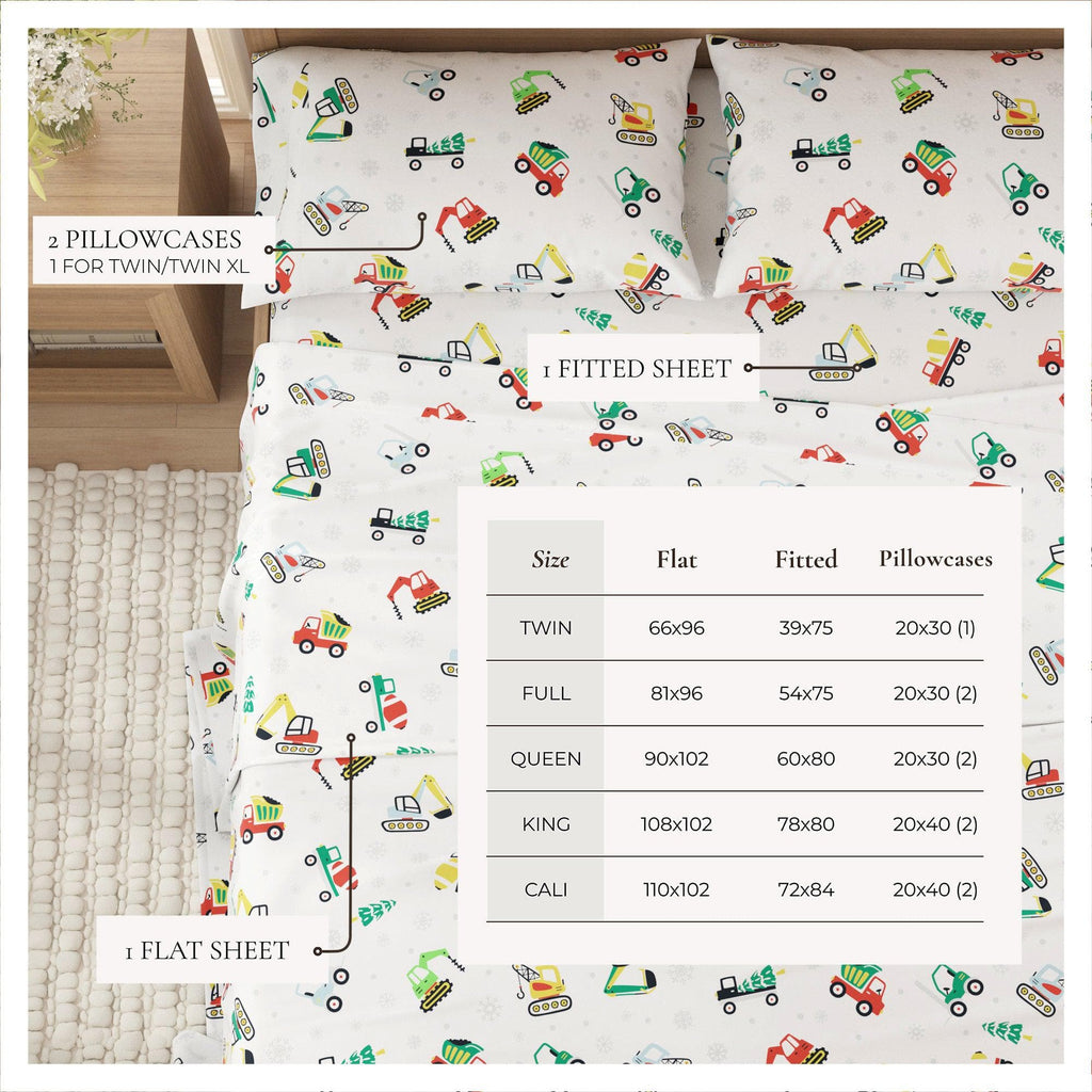 greatbayhome Sheets 4-Piece Turkish Cotton Christmas Flannel Sheet - Whittaker Collection 4-Piece Turkish Cotton Christmas Flannel Sheet | Whittaker Collection by Great Bay Home