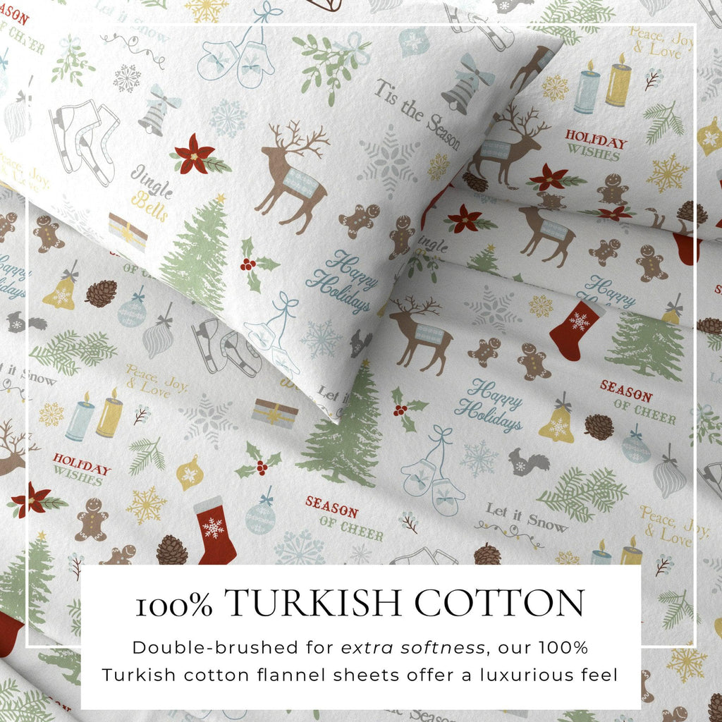 greatbayhome Sheets 4-Piece Turkish Cotton Flannel Sheet - Whittaker Collection 4-Piece Turkish Cotton Flannel Sheet | Whittaker Collection by Great Bay Home