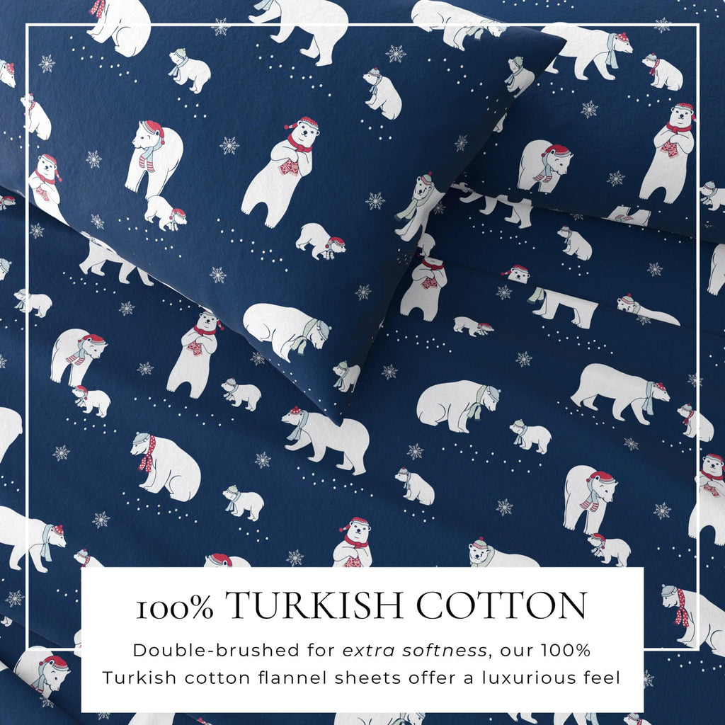 greatbayhome Sheets 4-Piece Turkish Cotton Flannel Sheet - Whittaker Collection 4-Piece Turkish Cotton Flannel Sheet | Whittaker Collection by Great Bay Home