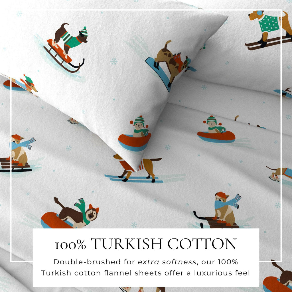 greatbayhome Sheets 4-Piece Turkish Cotton Flannel Sheet - Whittaker Collection 4-Piece Turkish Cotton Flannel Sheet | Whittaker Collection by Great Bay Home