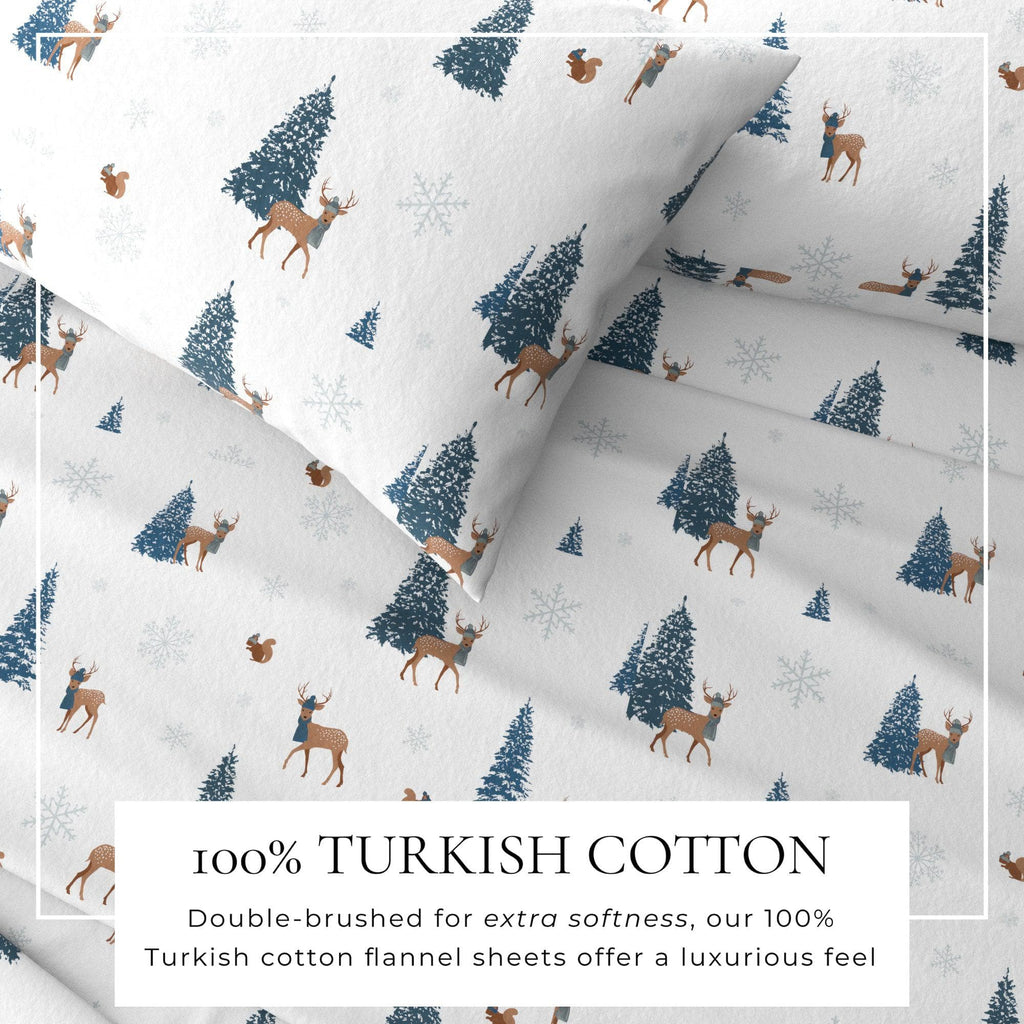 greatbayhome Sheets 4-Piece Turkish Cotton Flannel Sheet - Whittaker Collection 4-Piece Turkish Cotton Flannel Sheet | Whittaker Collection by Great Bay Home