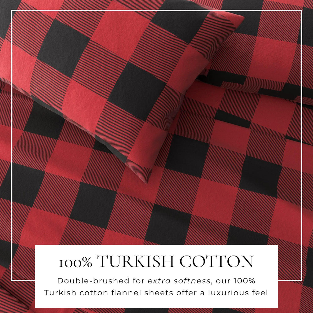 greatbayhome Sheets Turkish Cotton Flannel Sheet - Belle Collection 100% Turkish Cotton Flannel Sheet Set | Belle Collection By Great Bay Home