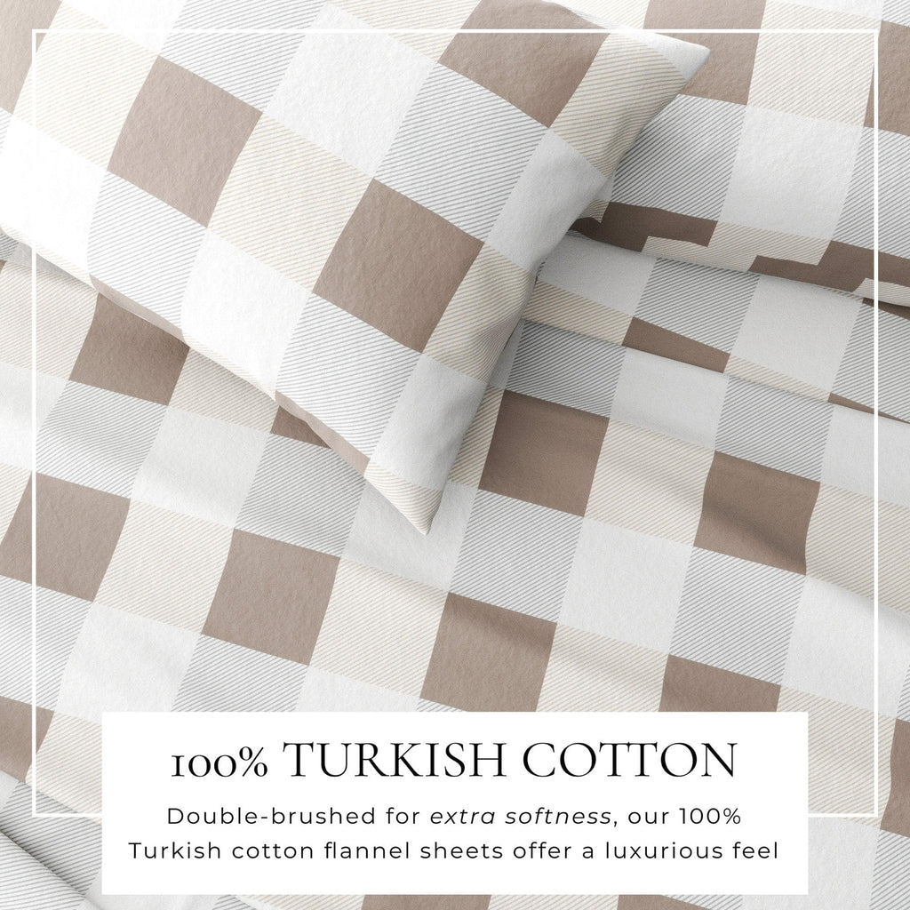 greatbayhome Sheets Turkish Cotton Flannel Sheet - Belle Collection 100% Turkish Cotton Flannel Sheet Set | Belle Collection By Great Bay Home