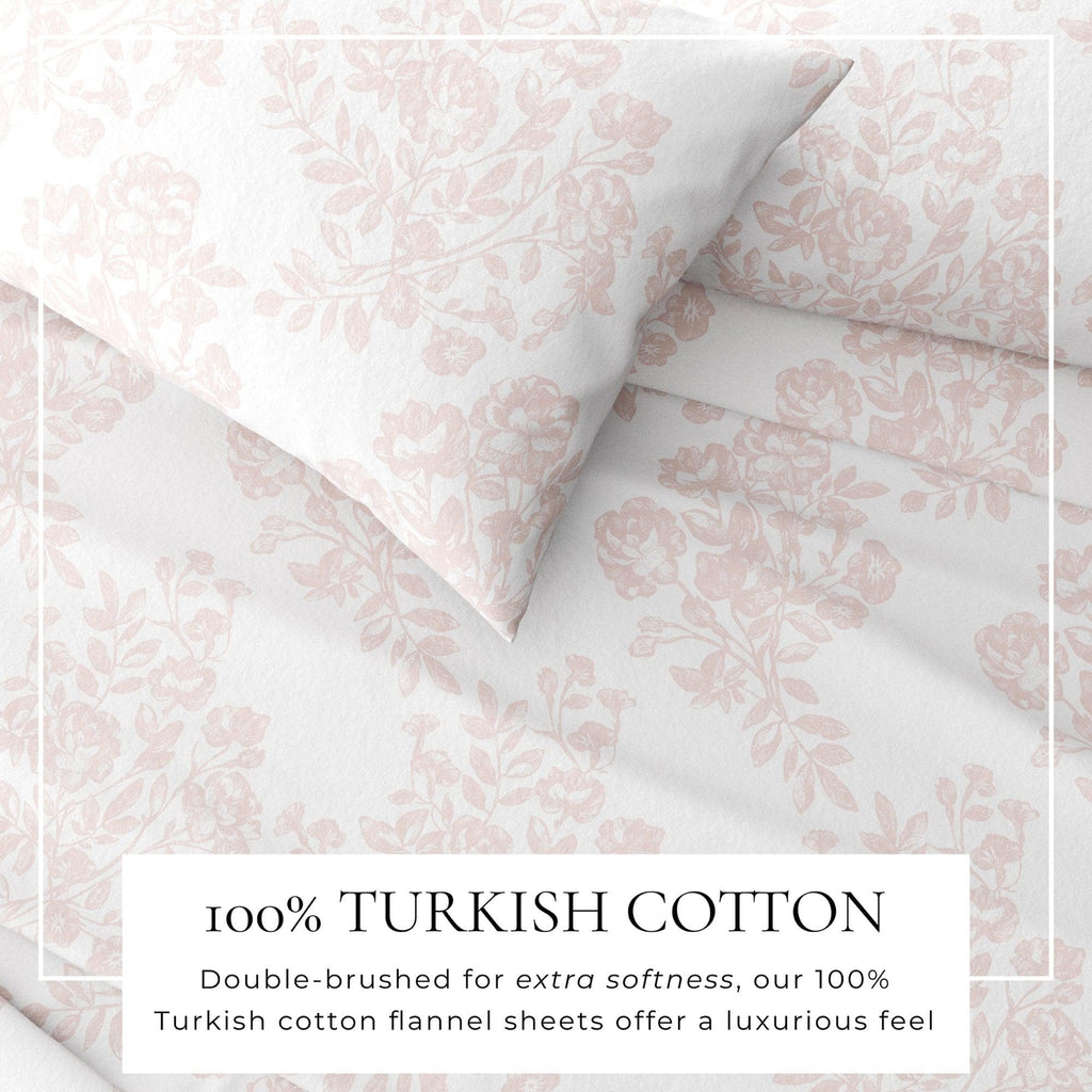 greatbayhome Sheets Turkish Cotton Flannel Sheet - Belle Collection 100% Turkish Cotton Flannel Sheet Set | Belle Collection By Great Bay Home