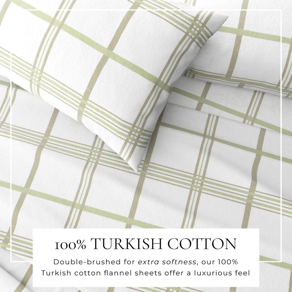 greatbayhome Sheets Turkish Cotton Flannel Sheet - Belle Collection 100% Turkish Cotton Flannel Sheet Set | Belle Collection By Great Bay Home