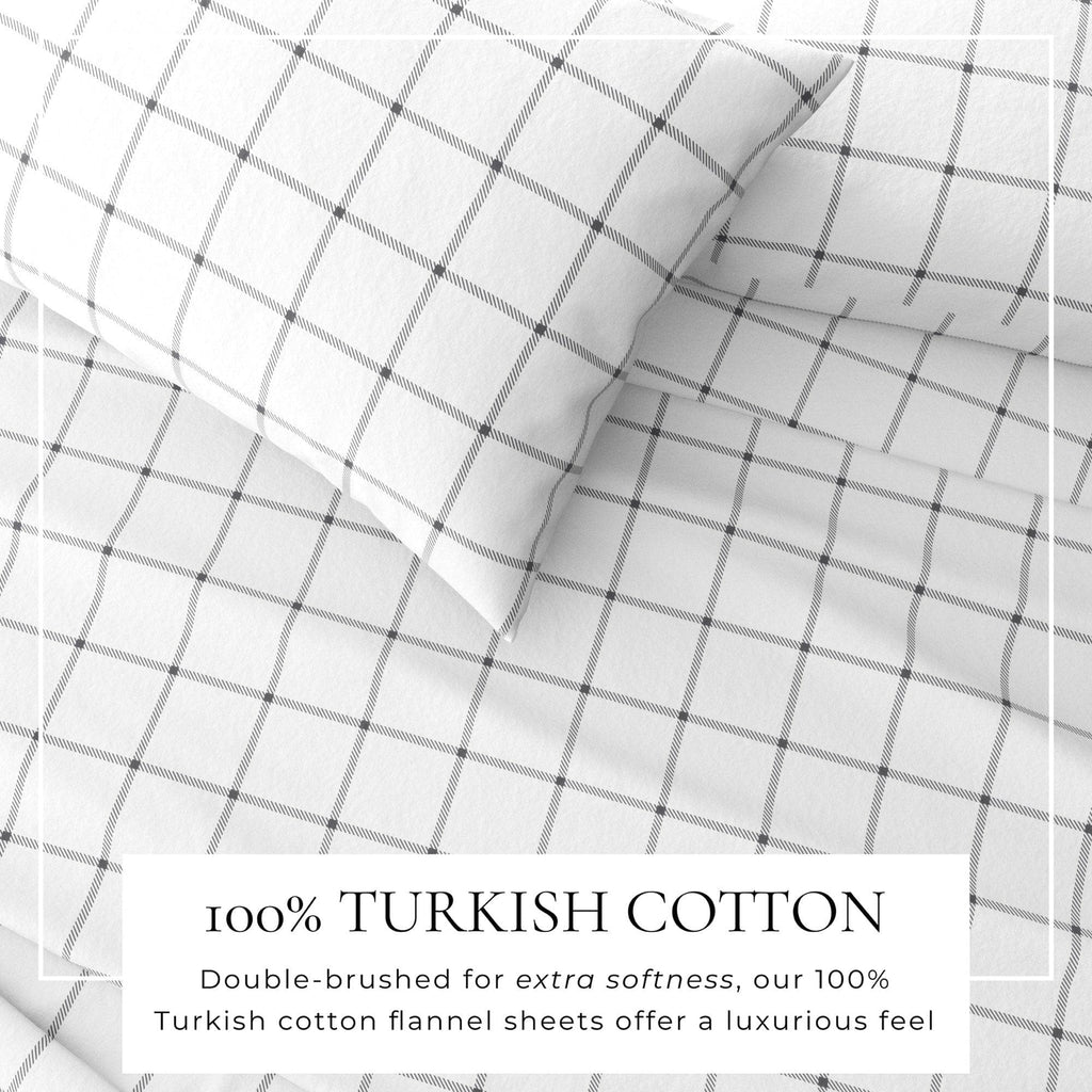 greatbayhome Sheets Turkish Cotton Flannel Sheet - Belle Collection 100% Turkish Cotton Flannel Sheet Set | Belle Collection By Great Bay Home