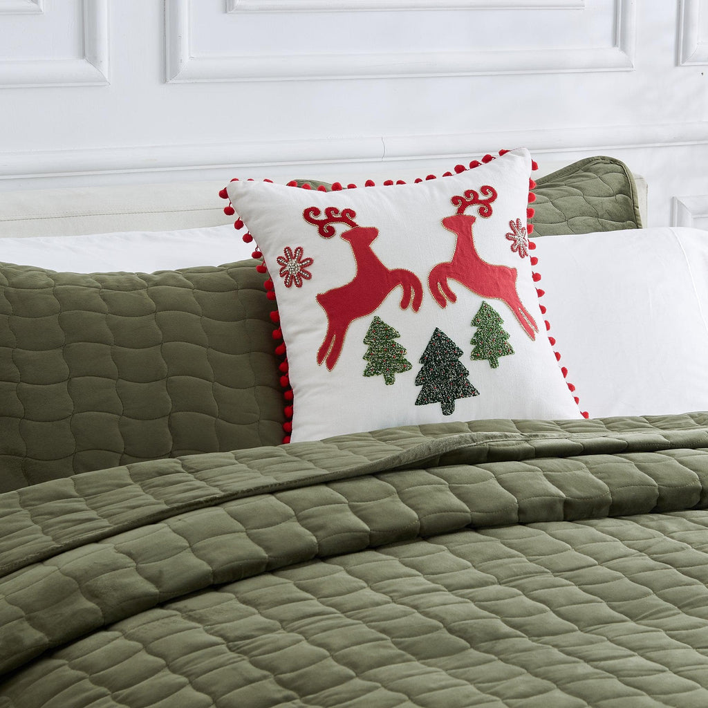 greatbayhome Throw Pillow Sham Holiday Throw Pillow - Jubilee Collection Holiday Throw Pillow | Jubilee Collection by Great Bay Home