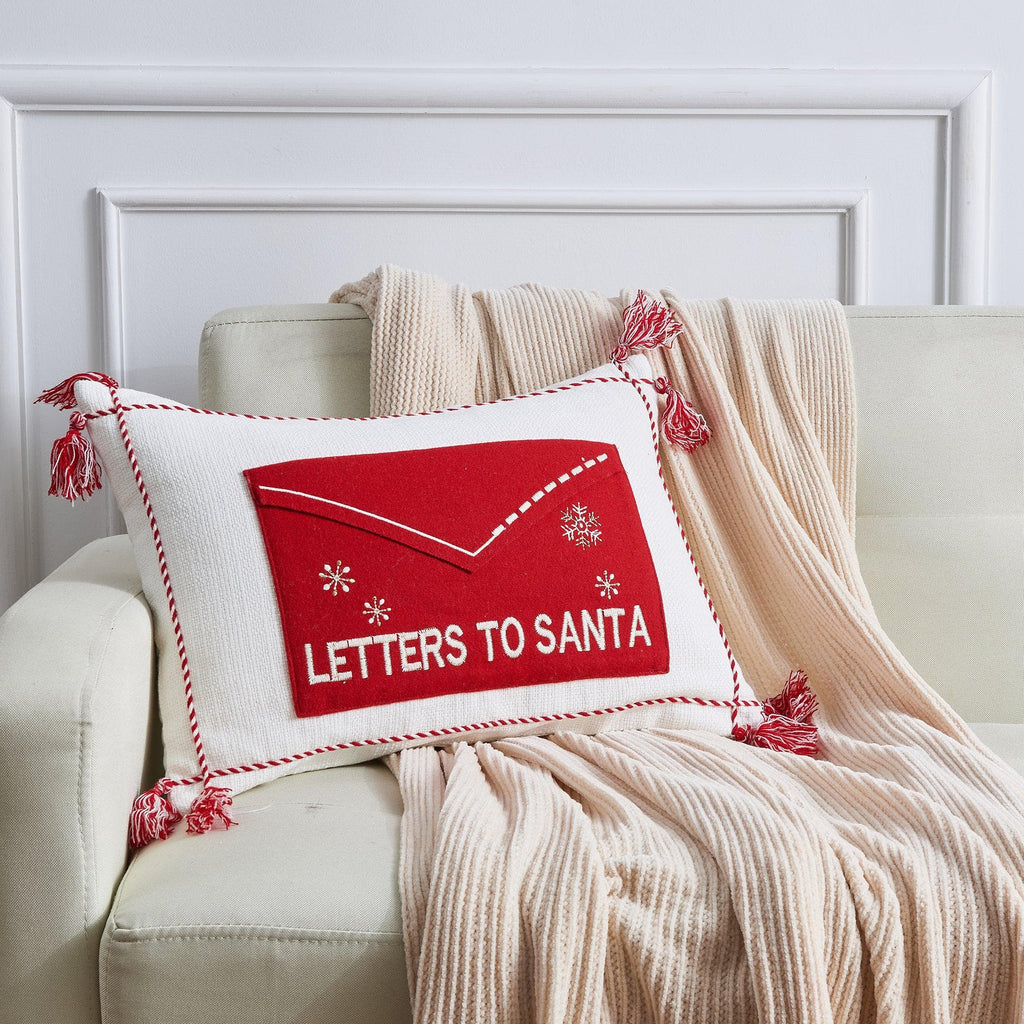 greatbayhome Throw Pillow Sham Rectangle / Letters to Santa Holiday Throw Pillow - Jubilee Collection Holiday Throw Pillow | Jubilee Collection by Great Bay Home