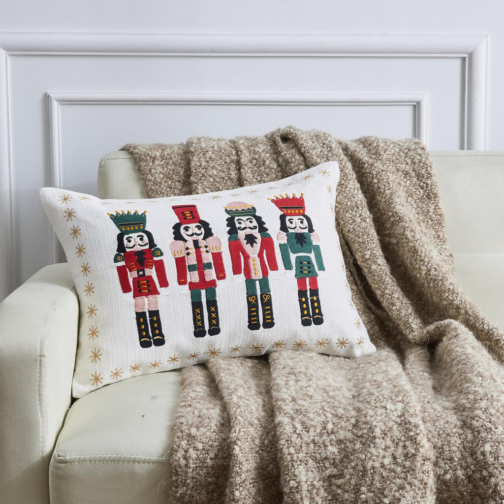 greatbayhome Throw Pillow Sham Rectangle / Green & Red Merry Christmas Holiday Throw Pillow - Jubilee Collection Holiday Throw Pillow | Jubilee Collection by Great Bay Home