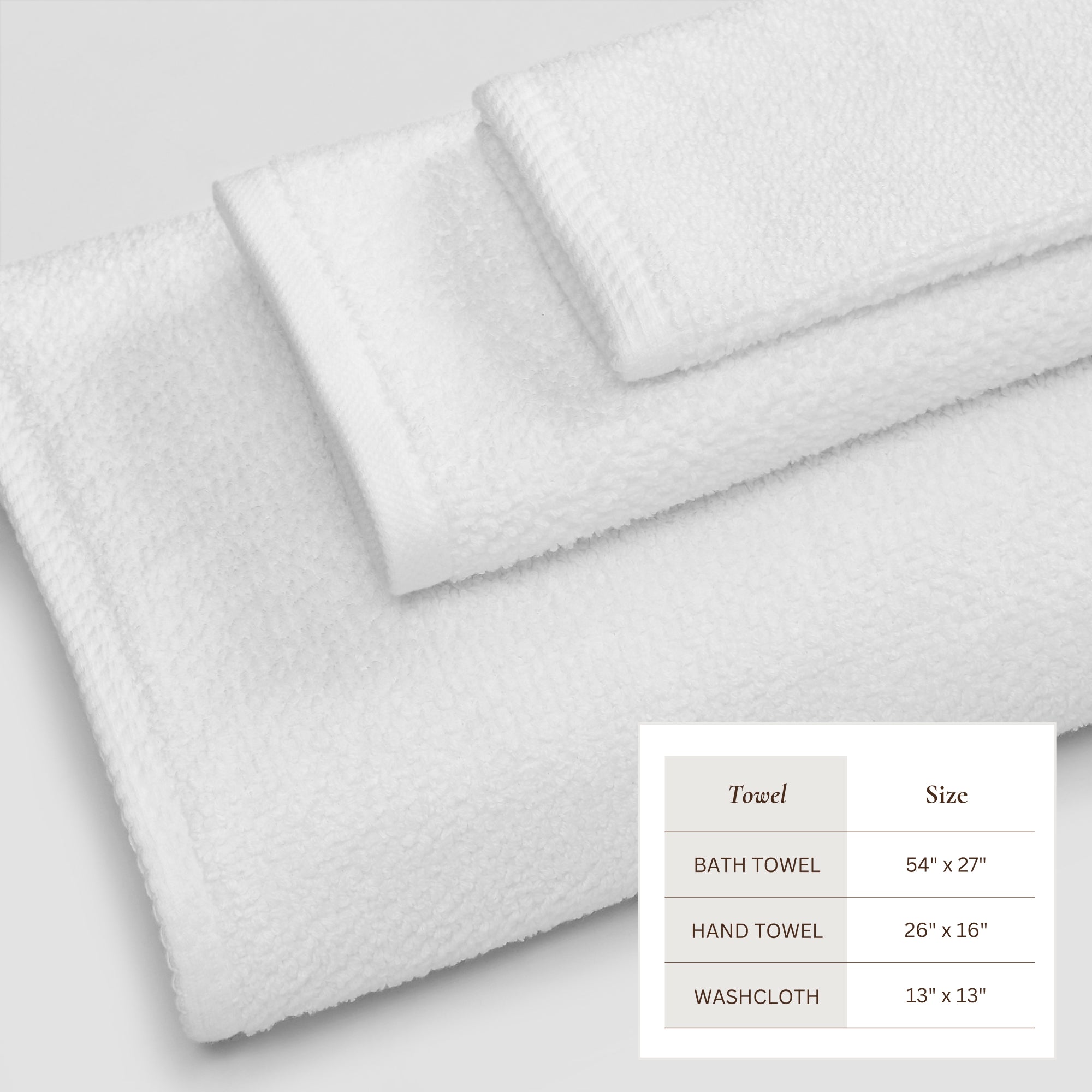 Cotton Textured Bath Towel Set | Acacia Collection by Great Bay Home