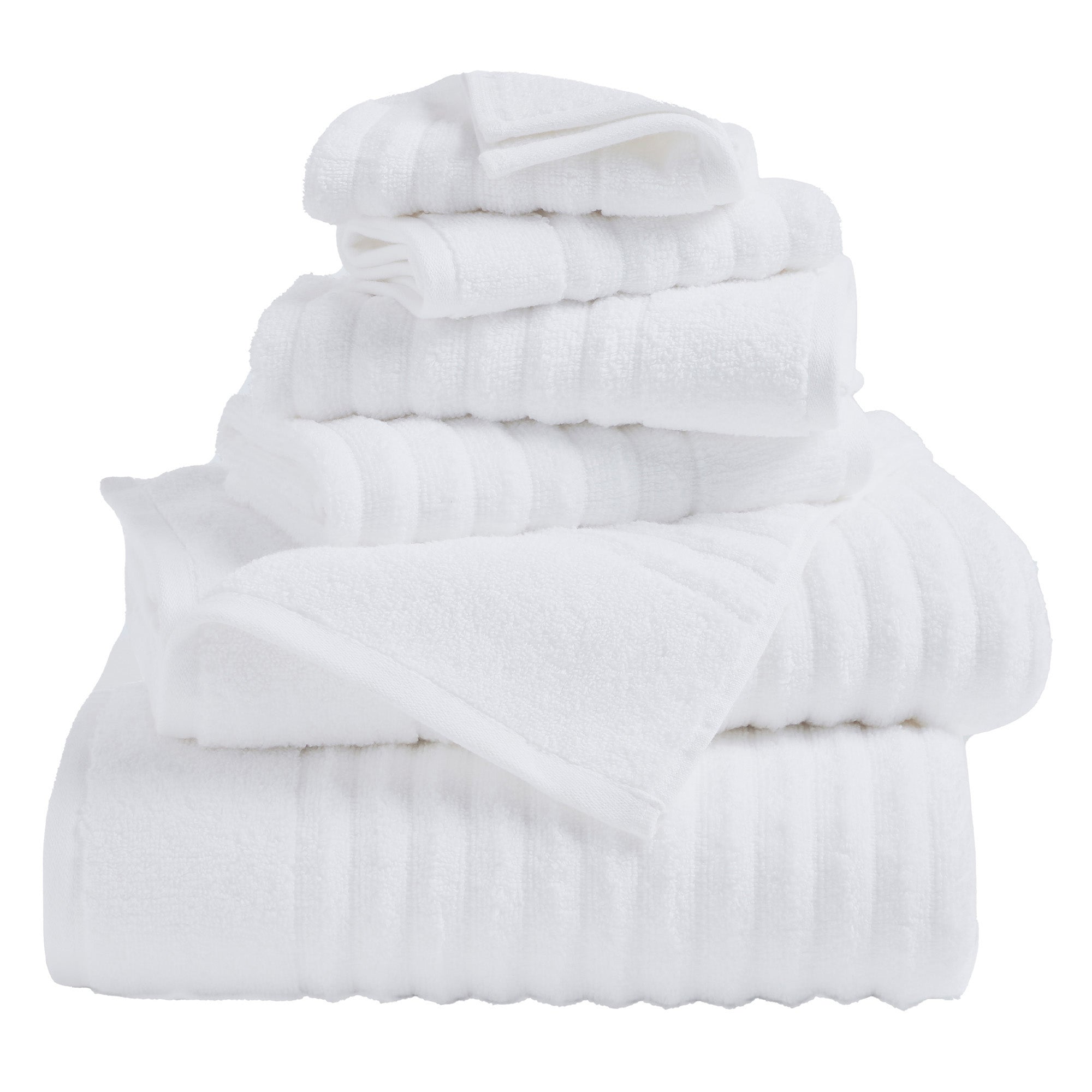 Luxury Combed Cotton Ribbed Bath Towel Set | Karina Collection by