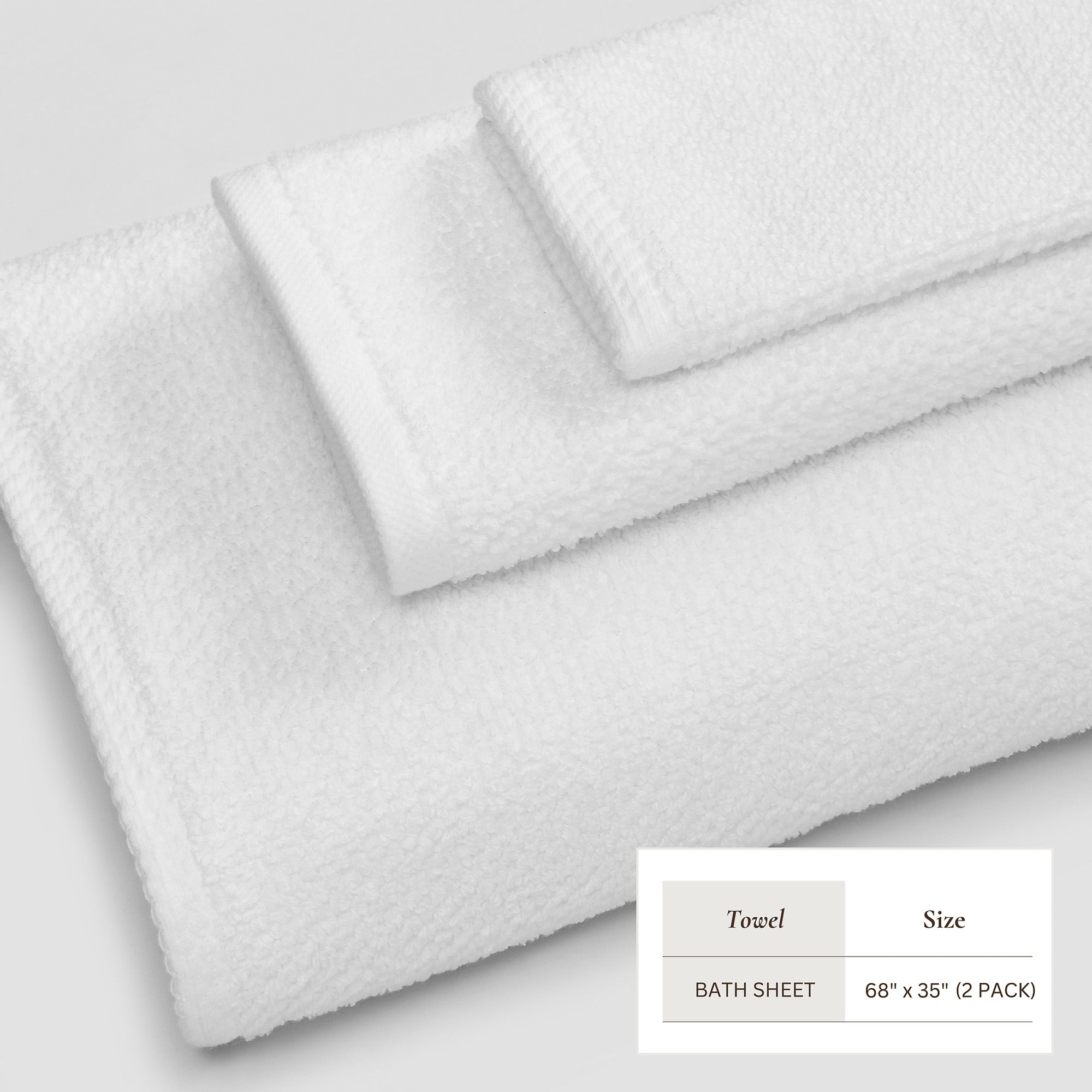 Cotton Textured Bath Towel Set | Acacia Collection by Great Bay Home