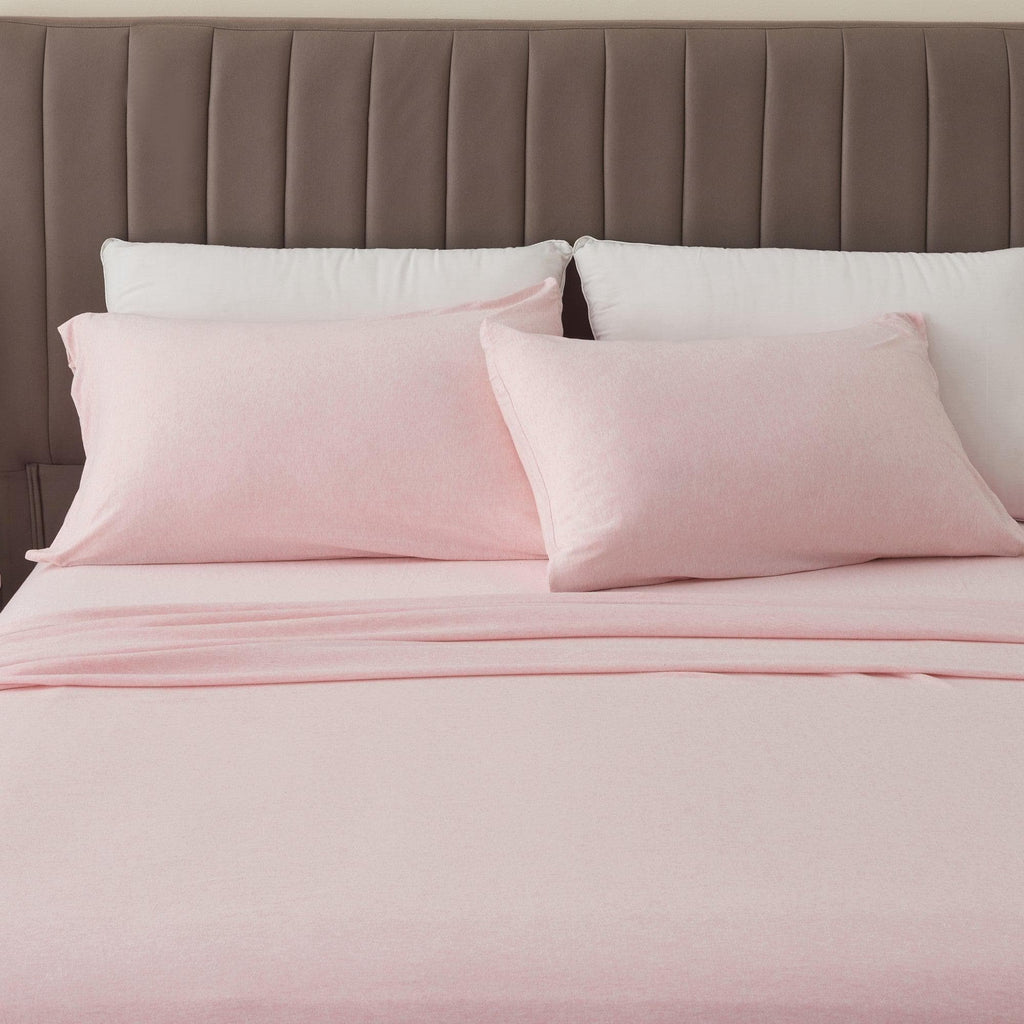 Great Bay Home Sheets Full / Pink Cotton Jersey Bed Sheet Set | Carmen Collection by Great Bay Home Cotton Jersey Bed Sheet Set | Carmen Collection by Great Bay Home