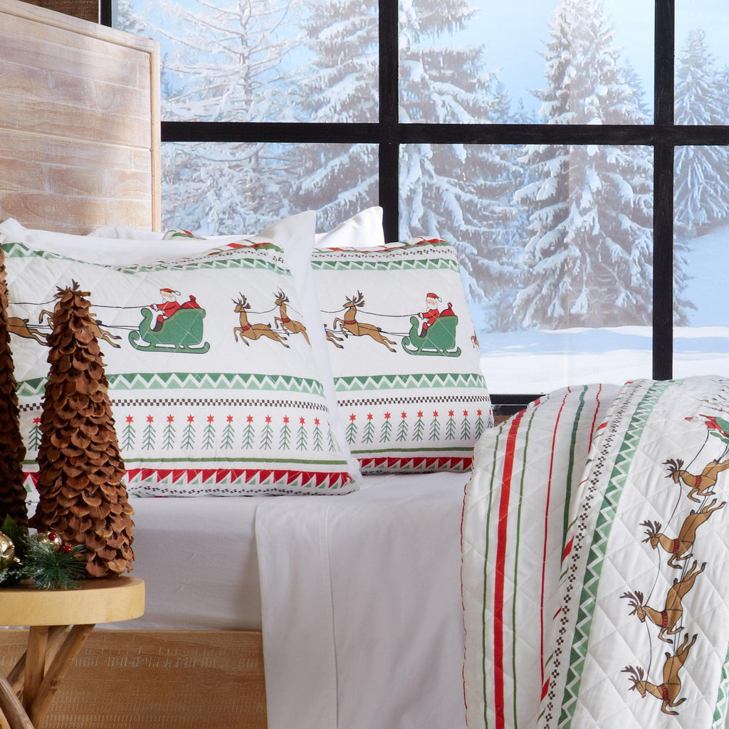 Great Bay Home 3-Piece Christmas Quilt - Festive Collection 3-Piece Christmas Quilt Set | Festive Collection by Great Bay Home