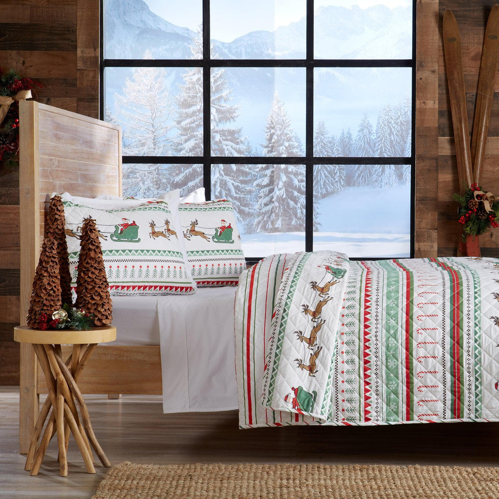 Great Bay Home 3-Piece Christmas Quilt - Festive Collection 3-Piece Christmas Quilt Set | Festive Collection by Great Bay Home