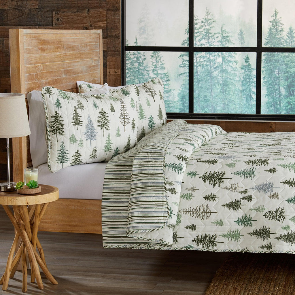 Great Bay Home 3-Piece Lodge Quilt - Truckee Collection 3-Piece Tree Lodge Quilt | Truckee Collection by Great Bay Home