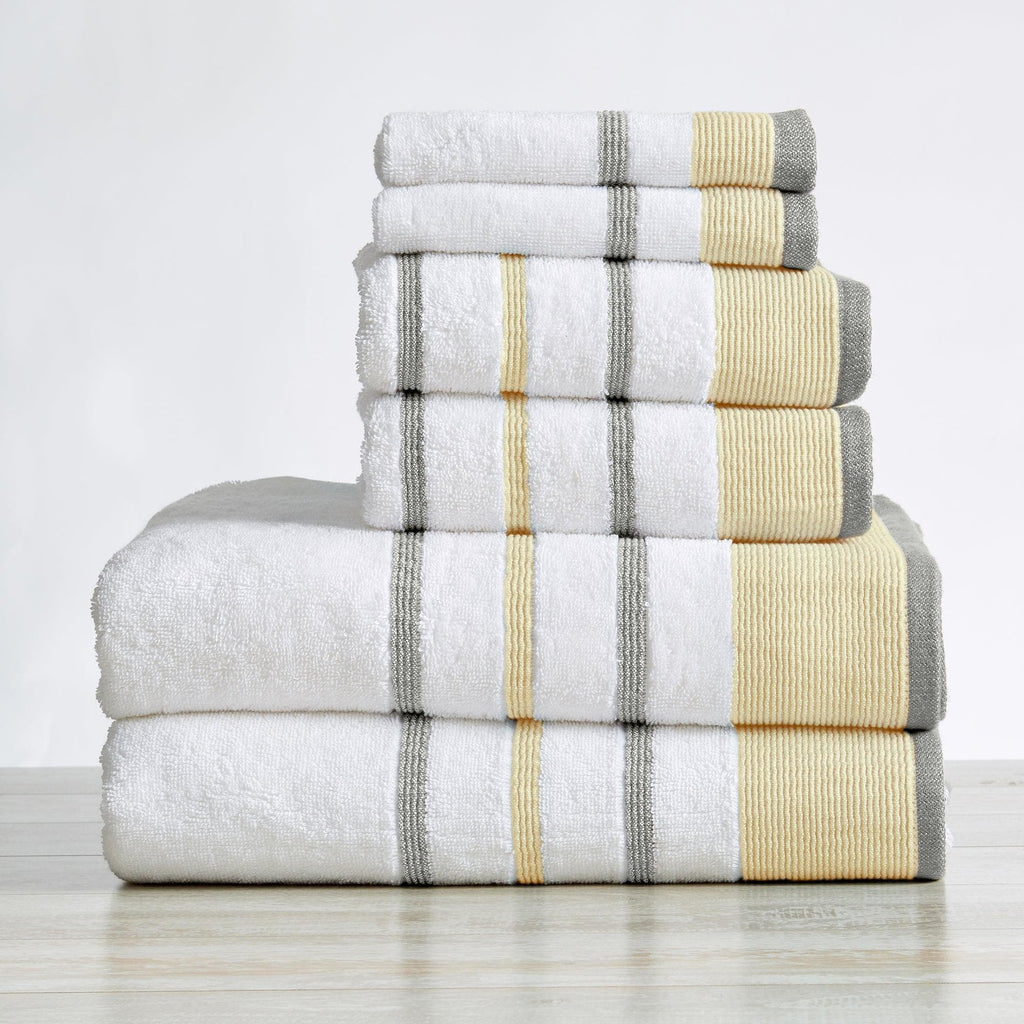 6-Piece Cotton Bath Towel | Noelle Collection by Great Bay Home