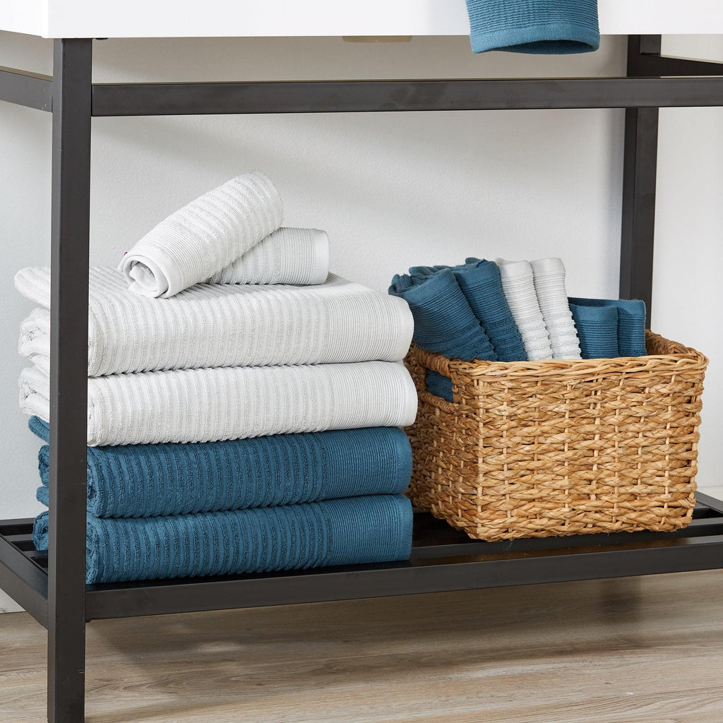 Great Bay Home 6 Piece Ribbed Bath Towel Set - Rori Collection 100% Cotton Ribbed Bath Towel | Rori Collection by Great Bay Home