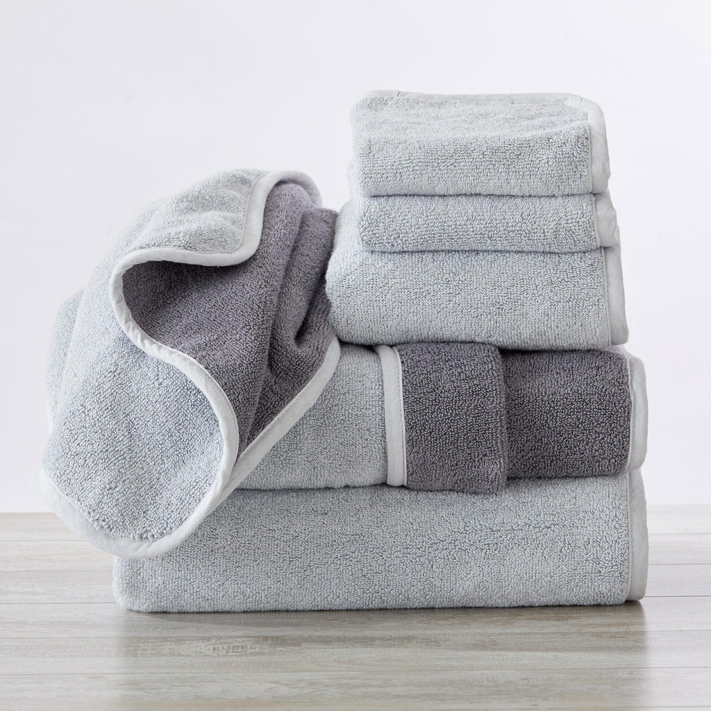 Great Bay Home 6 Piece Set / Grey / Charcoal 6 Piece Two-Toned Bath Towel Set- Vanessa Collection 100% Cotton Two-Toned Bath Towel | Vanessa Collection by Great Bay Home