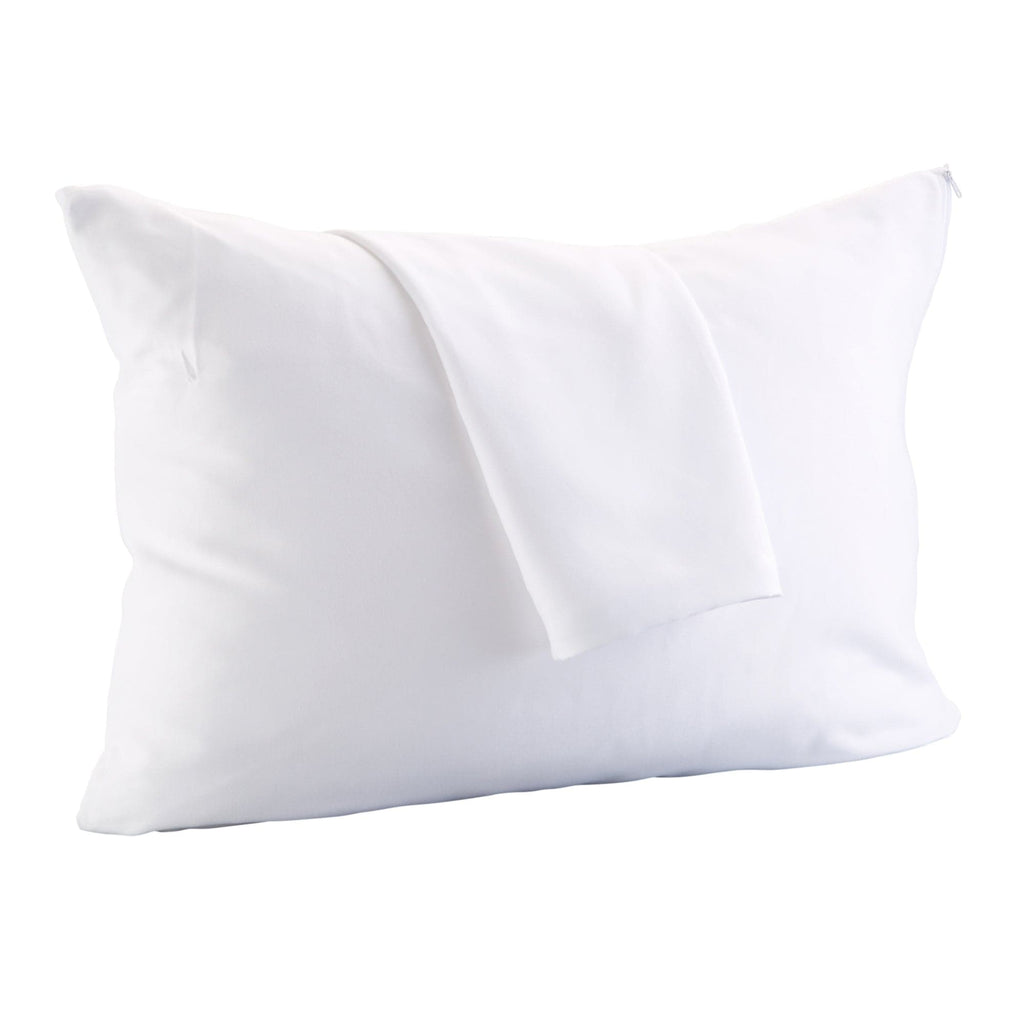 Great Bay Home Bedding Essentials 100% Microfiber Pillow Protectors - ALLERelief Collection ALLERelief 100% Microfiber Zippered Pillow Protectors | Great Bay Home