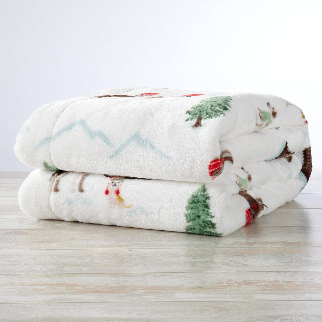 Great Bay Home Blankets Sherpa Throw Blanket - Eve Collection Reversible Holiday Sherpa Throw Blanket丨Holiday Eve Collection by Great Bay Home