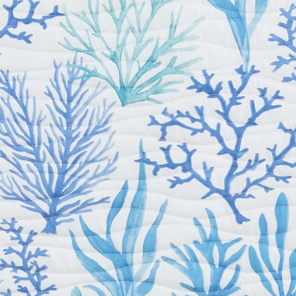 Great Bay Home Blue Coral Quilt - Amelia Island Blue Coral Quilt | Amelia Island by Great Bay Home