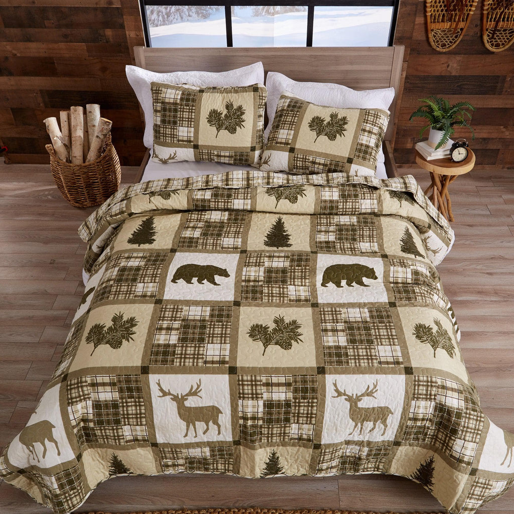 Great Bay Home Quilts 3-Piece Lodge Quilt - Stonehurst Collection Rustic Lodge Quilt Set | Stonehurst Collection by Great Bay Home