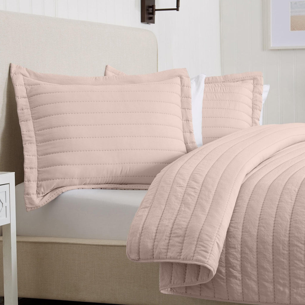 Great Bay Home Quilts & Comforters 3-Piece Solid Striped Quilt - Virginia Collection 3-Piece Solid Striped Quilt | Virginia Collection by Great Bay Home