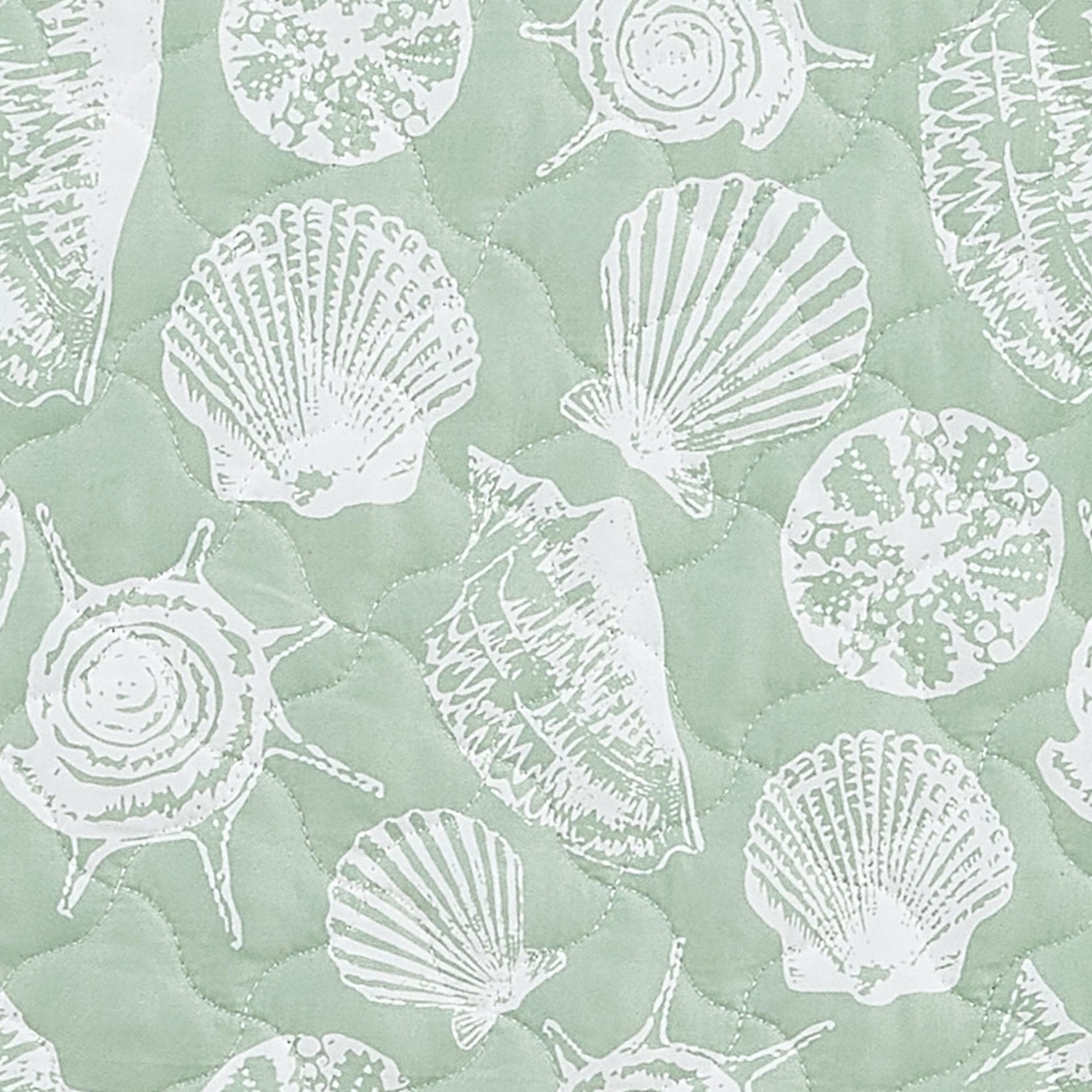 Green Seashell Quilt | Emerald Bay by Great Bay Home