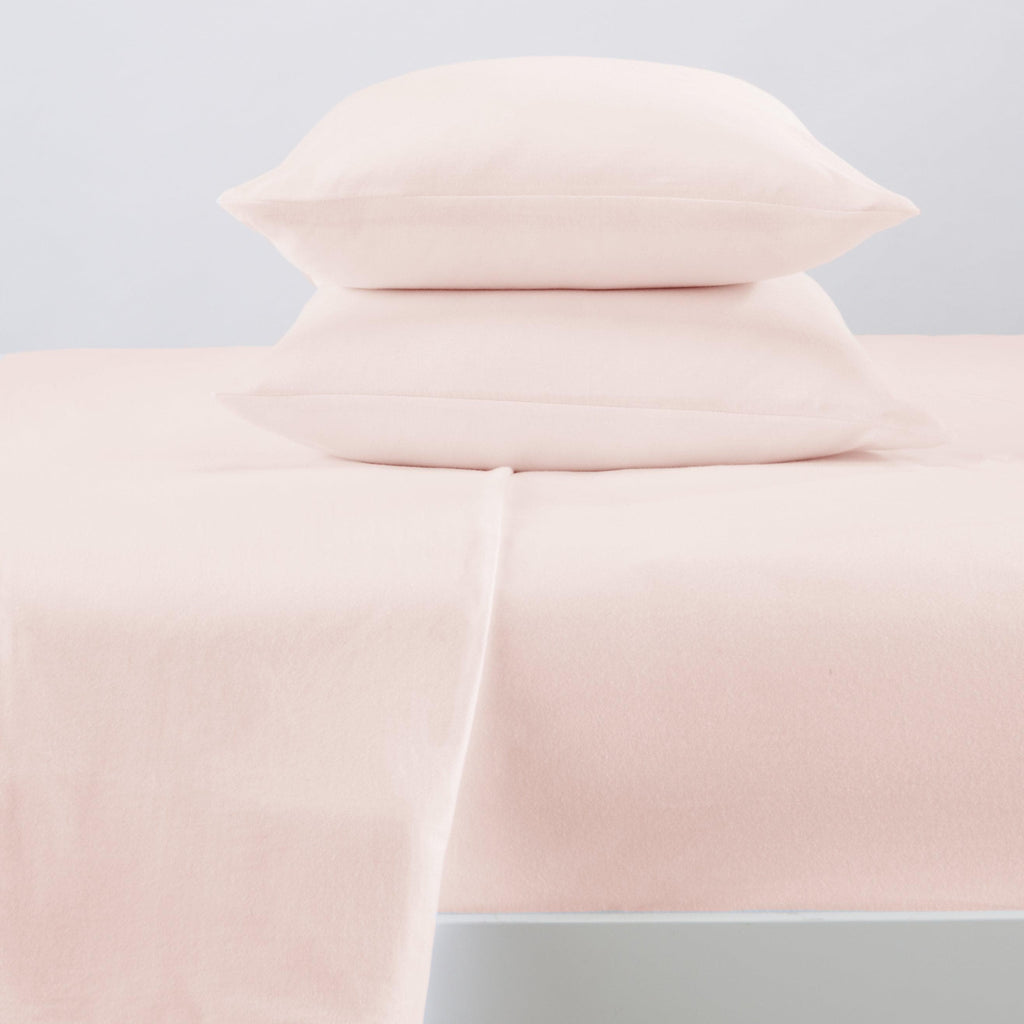 Great Bay Home Sheets Twin / Blush Pink 4-Piece Cotton Solid Flannel Sheet - Nordic Collection 100% Turkish Cotton Flannel Sheets | Nordic Collection by Great Bay Home