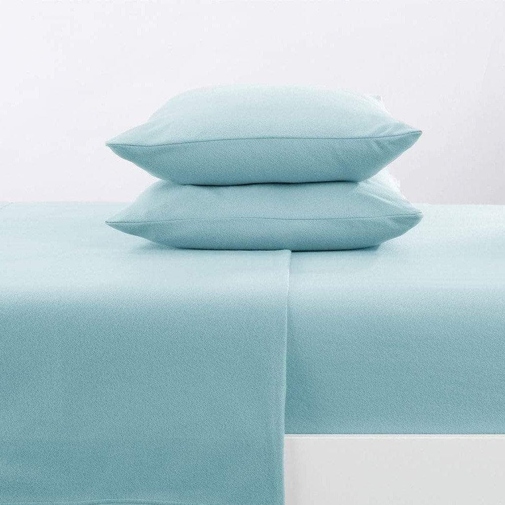 Great Bay Home Sheets Twin / Cloud Blue 4-Piece Solid Fleece Sheet - Christina Collection Super Soft Fleece Sheets | Christina Collection by Great Bay Home