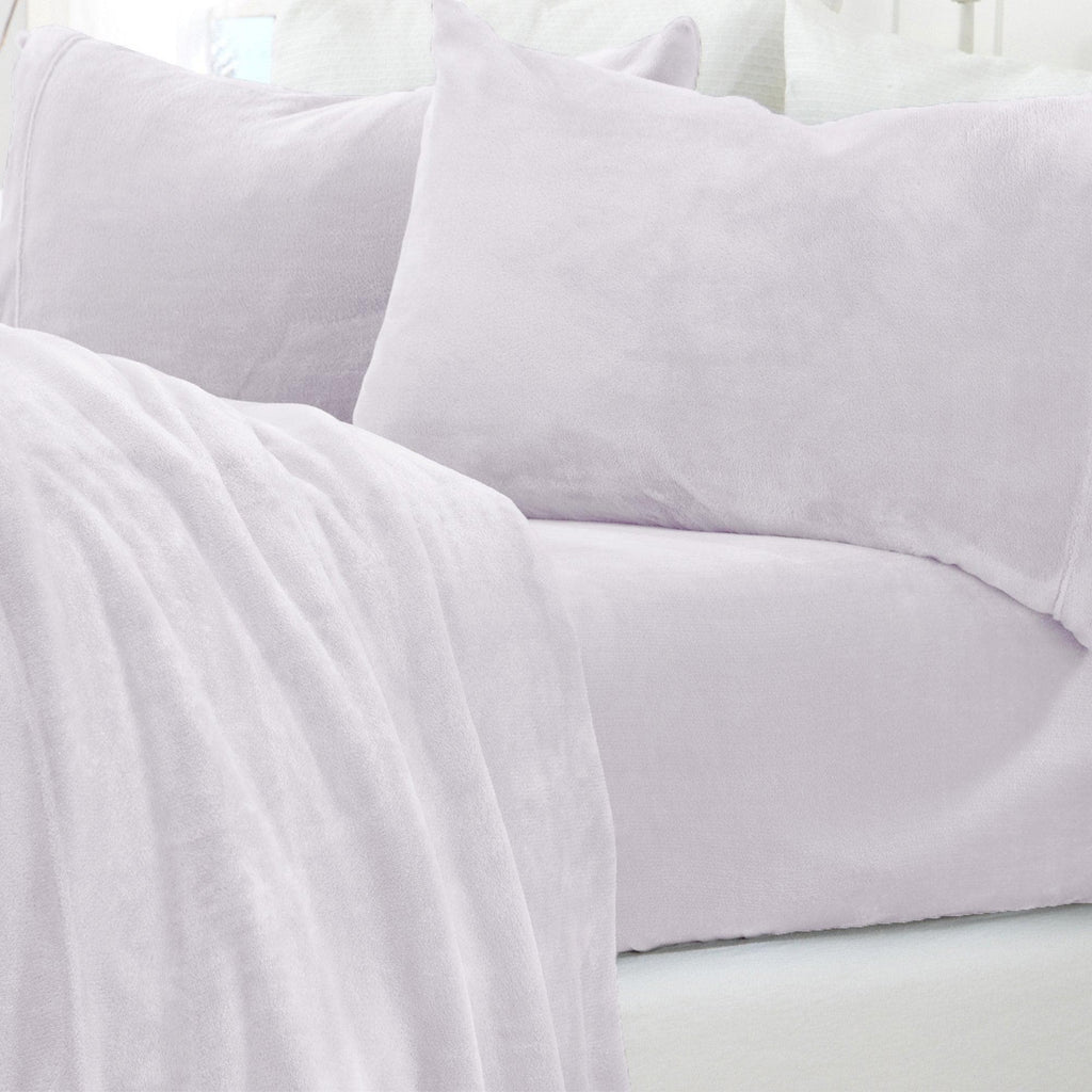 4-Piece Solid Plush Sheet | Velvet Luxe Collection By Great Bay Home