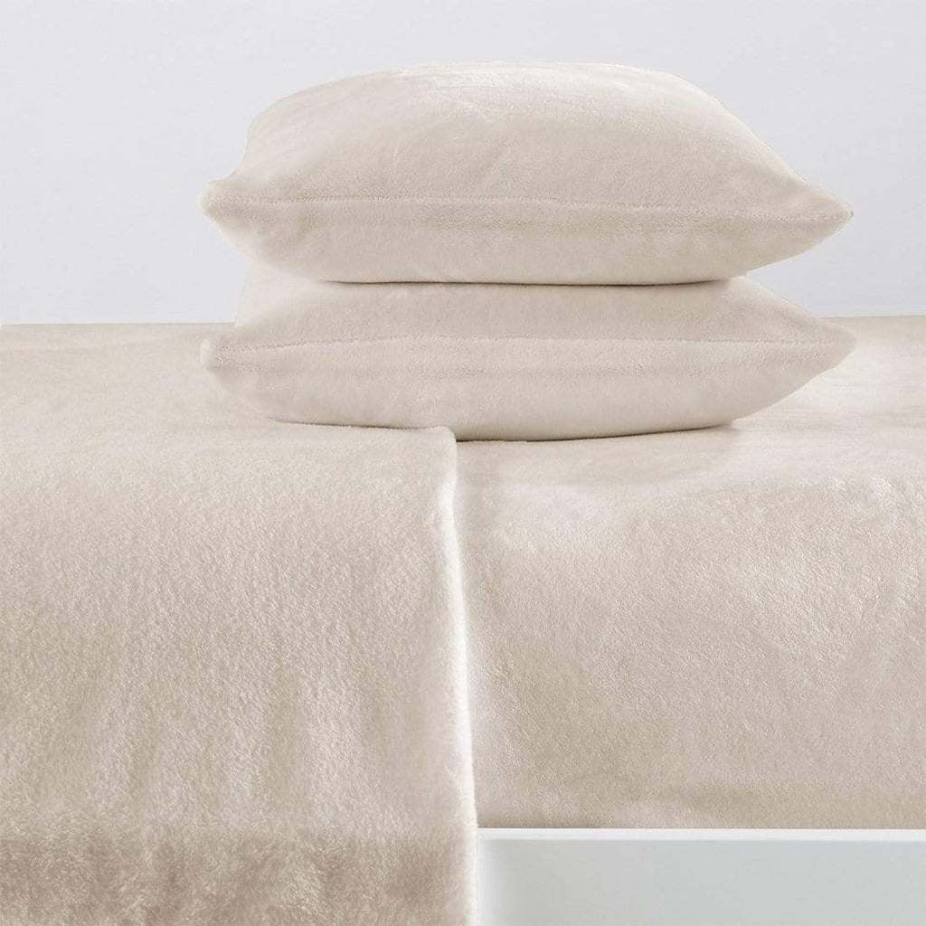 Great Bay Home Sheets Twin / Cappuccino 4-Piece Solid Plush Sheet - Velvet Luxe Collection 4-Piece Solid Plush Sheet | Velvet Luxe Collection By Great Bay Home