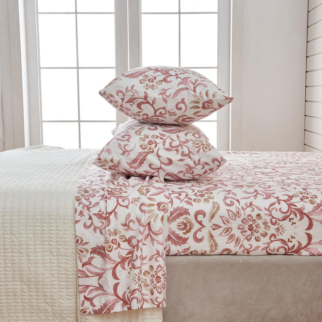 Great Bay Home Sheets Twin / Watercolor Flowers - Desert Rose 4 Piece Watercolor Floral Microfiber Sheet - Delia Collection Decorate your bedroom decor with gorgeous microfiber sheets. This set features a hand-designed watercolor floral print in beautiful colors. The soft microfiber will feel delicately soft against your skin, while the pattern will elevate your decor for the new seasons. So grab this sheet set and fall into cozy, soft bed sheets every night.