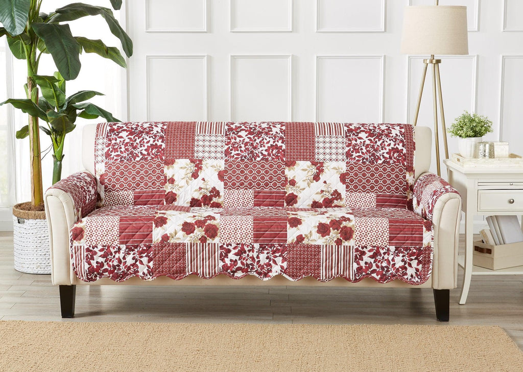 Great Bay Home Slipcovers Sofa / Burgundy Reversible Furniture Protector - Langdon Collection Reversible Furniture Protector | Langdon Luxe Collection by Great Bay Home