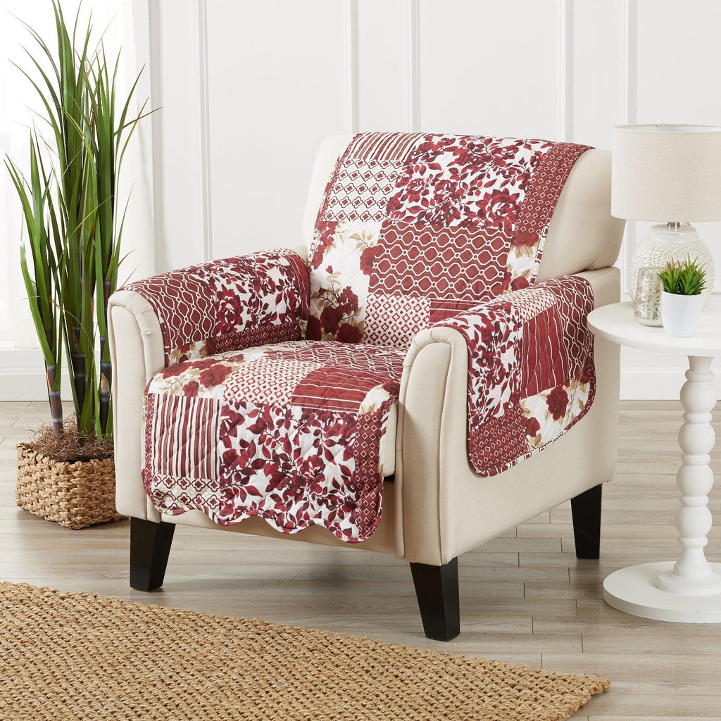 Great Bay Home Slipcovers Chair / Burgundy Reversible Furniture Protector - Langdon Collection Reversible Furniture Protector | Langdon Luxe Collection by Great Bay Home
