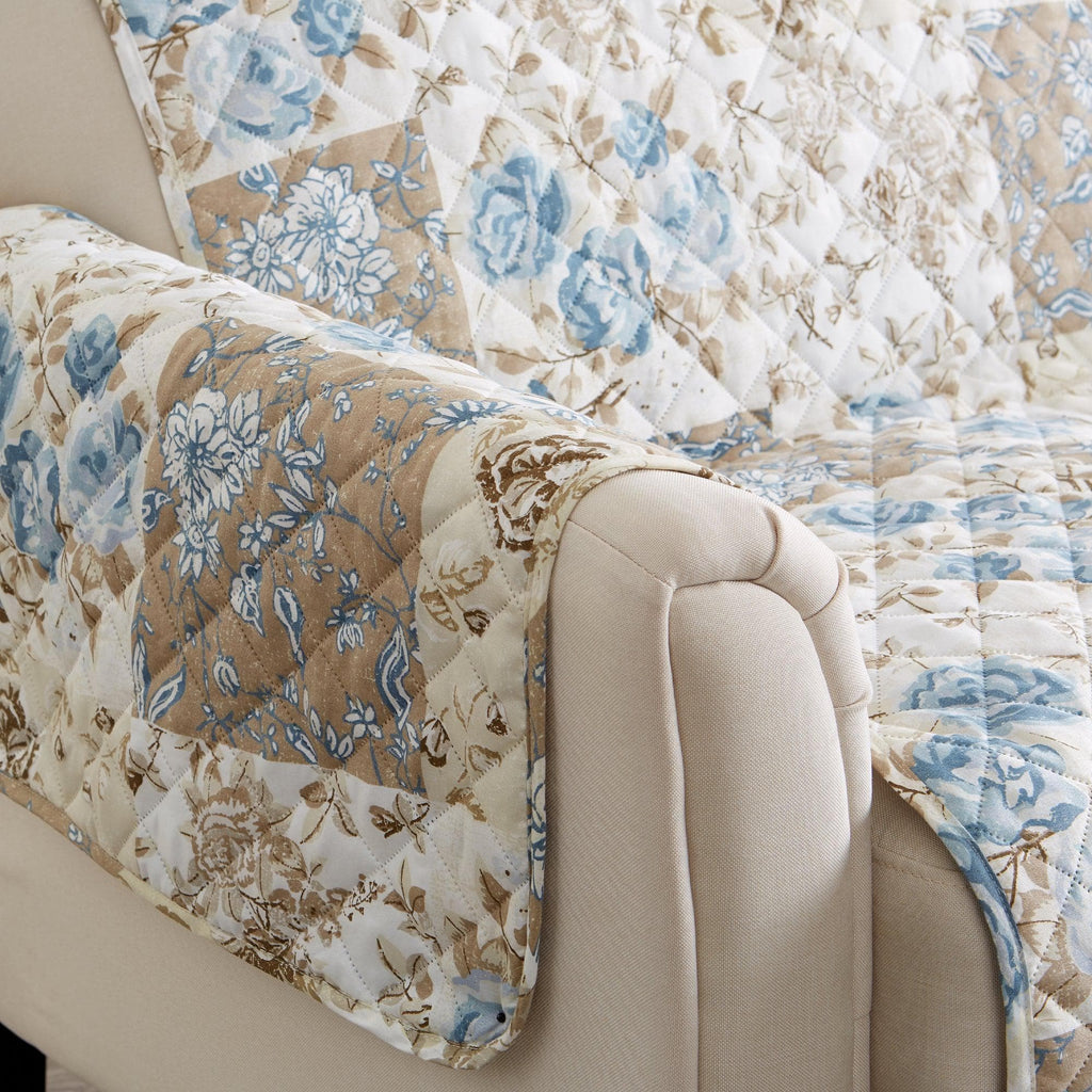 Great Bay Home Slipcovers Reversible Furniture Protector - Maribel Collection Reversible Floral Patchwork Furniture Protector | Maribel Collection by Great Bay Home