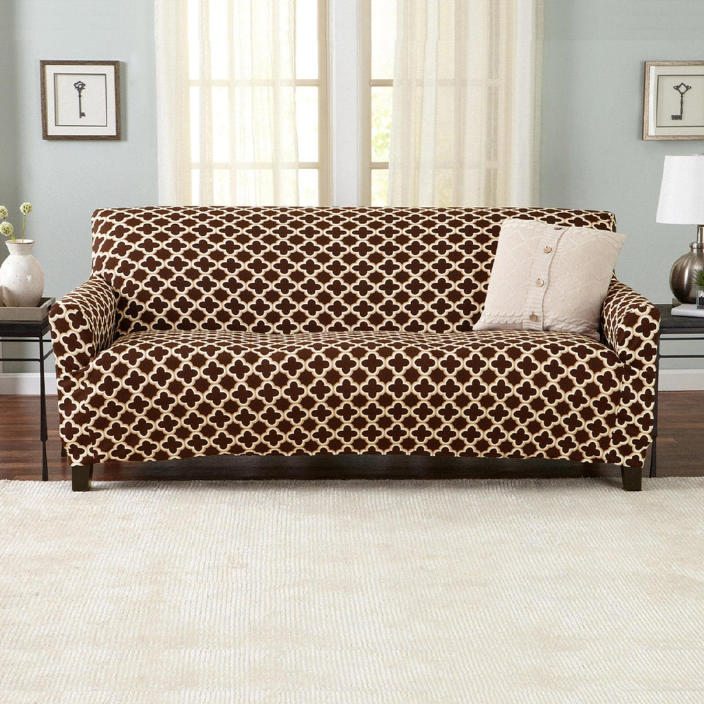 Great Bay Home Slipcovers Sofa / Chocolate Twill Stretch Slipcover - Fallon Collection Strapless Stretch Slipcovers | Fallon Collection by Great Bay Home