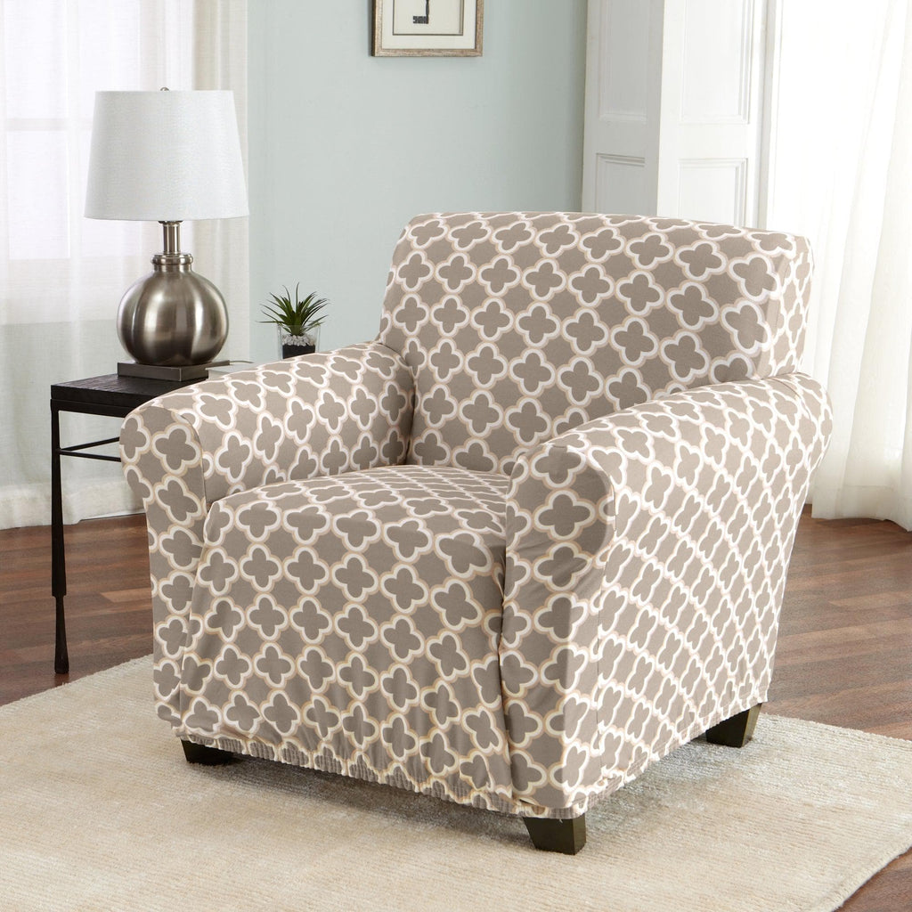 Great Bay Home Slipcovers Chair / Beige Twill Stretch Slipcover - Fallon Collection Strapless Stretch Slipcovers | Fallon Collection by Great Bay Home