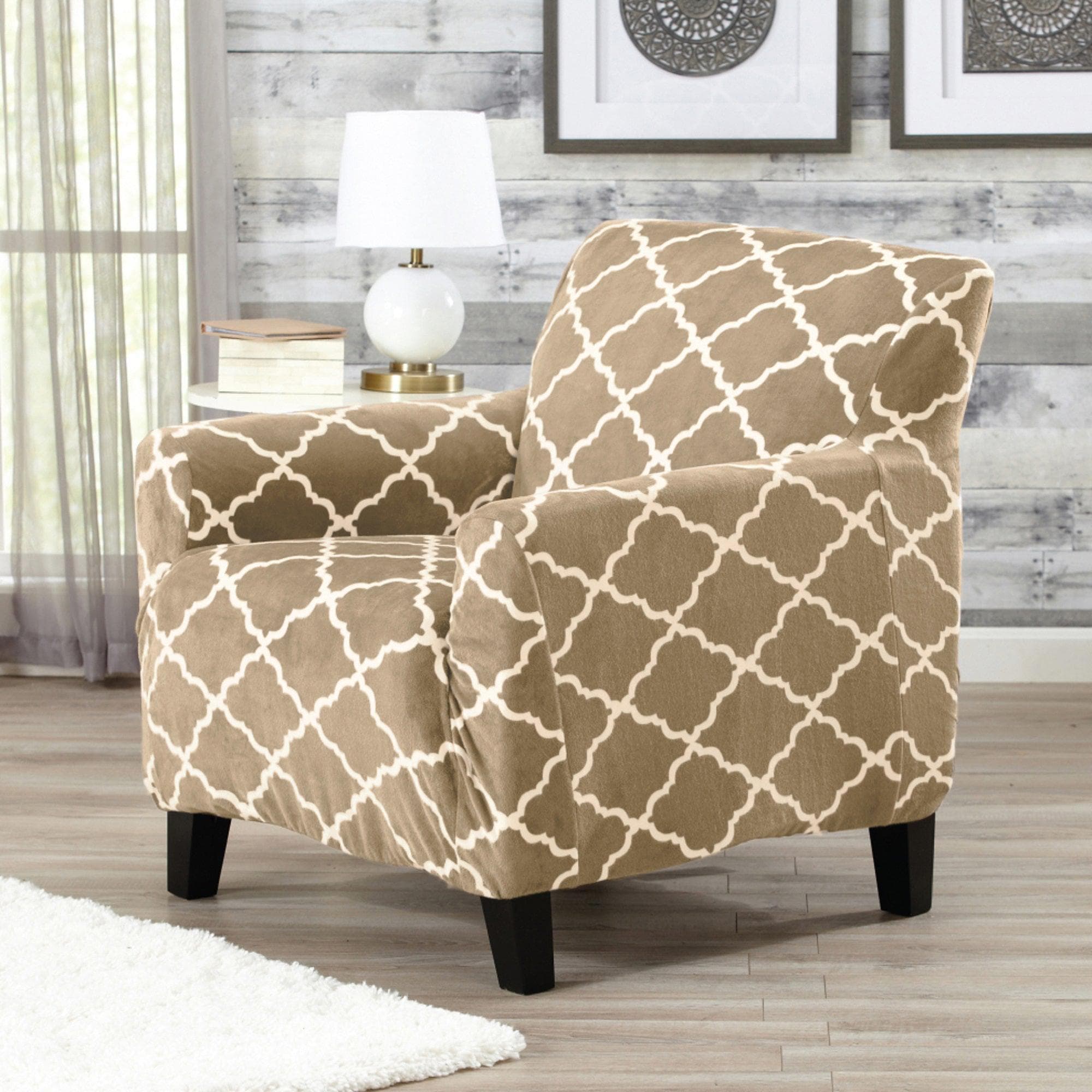Velvet Plush Stretch Slipcover Magnolia Collection by Great Bay Home