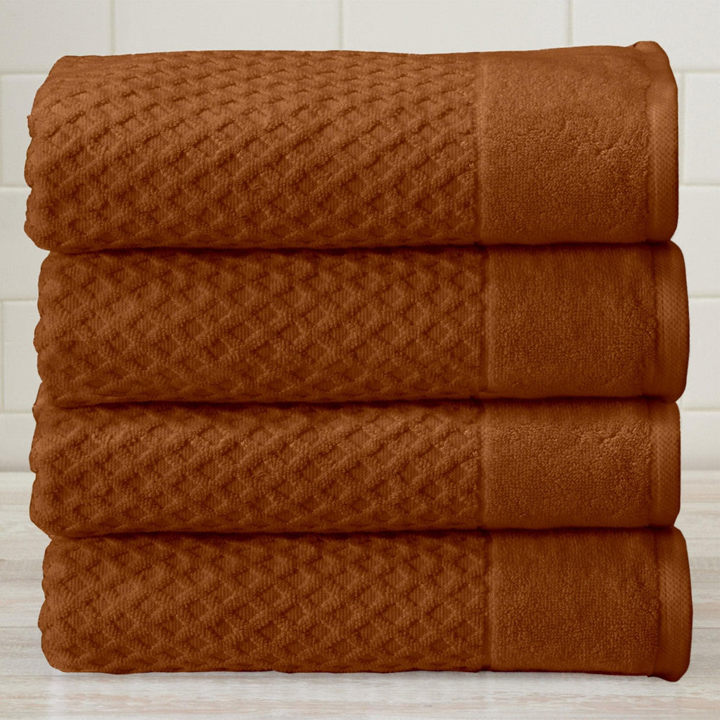 greatbayhome 4 Pack Cotton Bath Towels - Grayson Collection