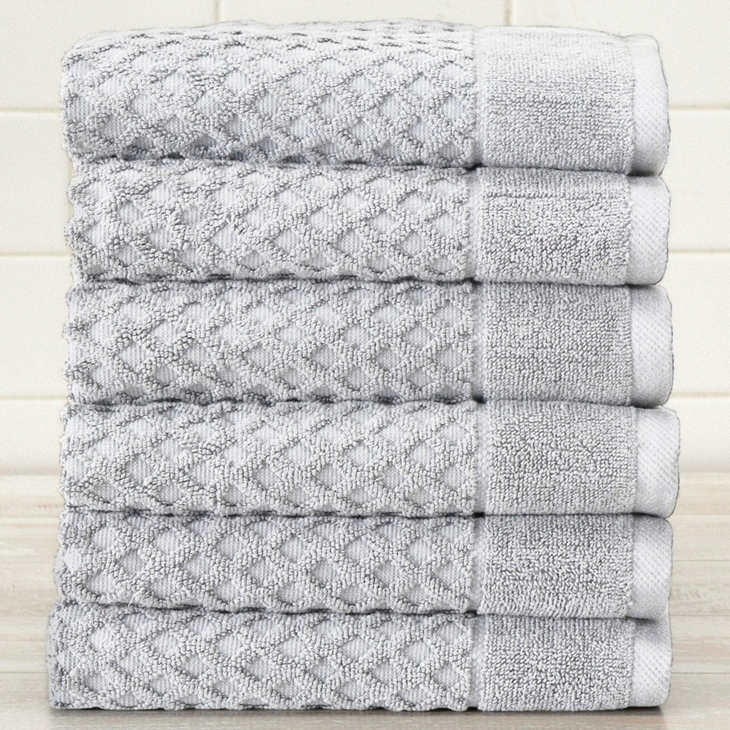 greatbayhome Hand Towel (6-Pack) / Light Grey 6 Pack Cotton Hand Towels - Grayson Collection