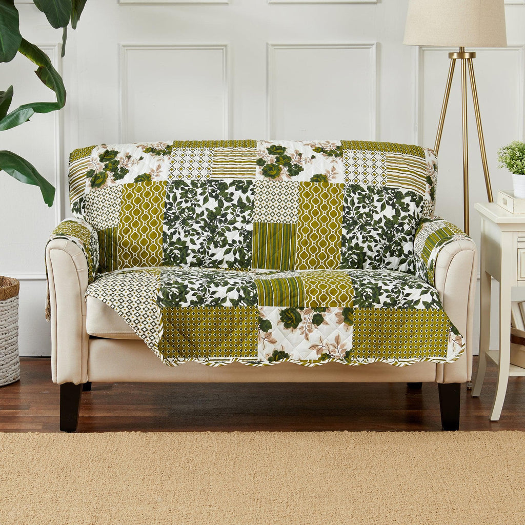 greatbayhome Slipcovers Loveseat / Olive Reversible Furniture Protector - Langdon Collection Reversible Furniture Protector | Langdon Luxe Collection by Great Bay Home